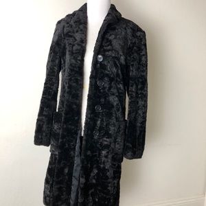 Black Faux Fur Coat